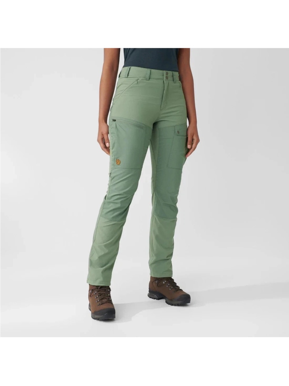 FjallRaven Abisko Midsummer Pants Women's Size 32" Trousers Green Hiking Outdoor